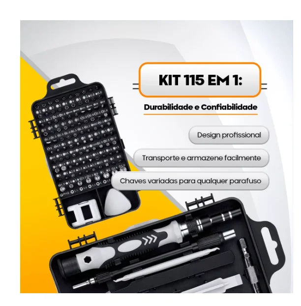 MasterFix 115 – Kit de Ferramentas e Mini Chaves