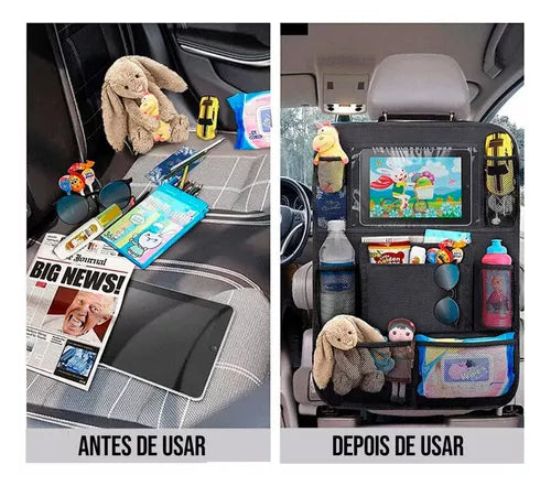 AutoOrganizer Pro – Bolsa Multifuncional para Encosto de Banco