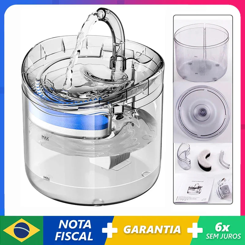 Fonte de Água Automática para Gatos - FreshWater