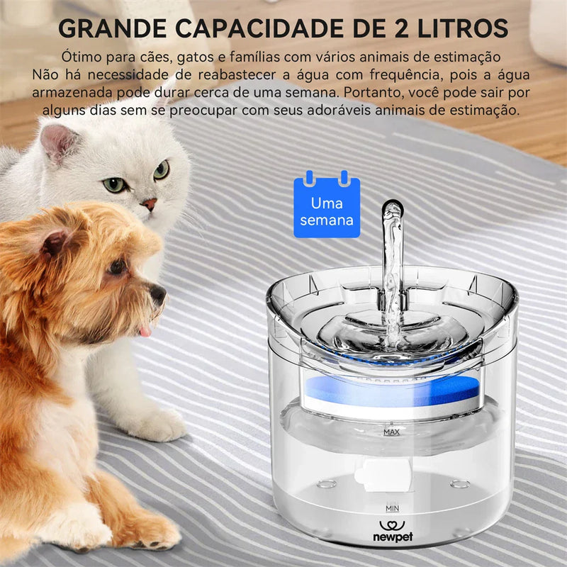 Fonte de Água Automática para Gatos - FreshWater
