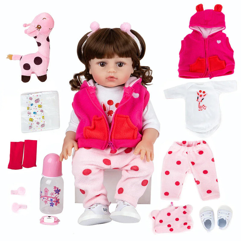 Boneca Bebê Reborn de Silicone Realista BabyReborn